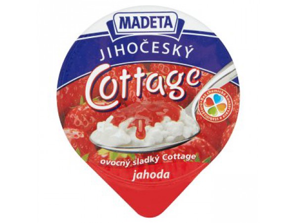 Madeta Чешский творог со вкусом клубники 150 г